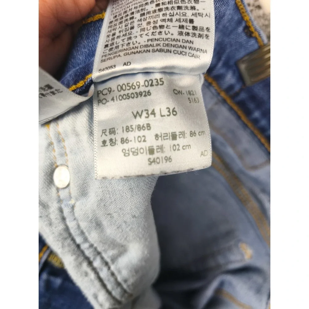 Levi's 569 Jeans Men 34x36 Blue Loose Straight Leg Denim
